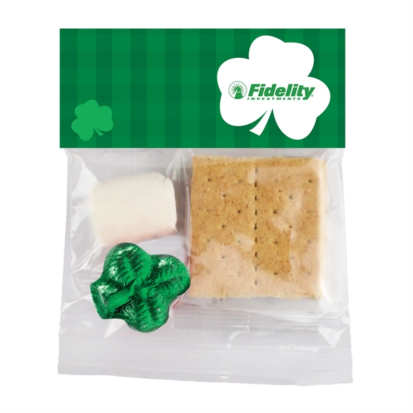 St. Patrick's Day Microwave S'mores Header Bag. 2 Graham Cracker Squares,... from ASI 71685 Midnite Snax®