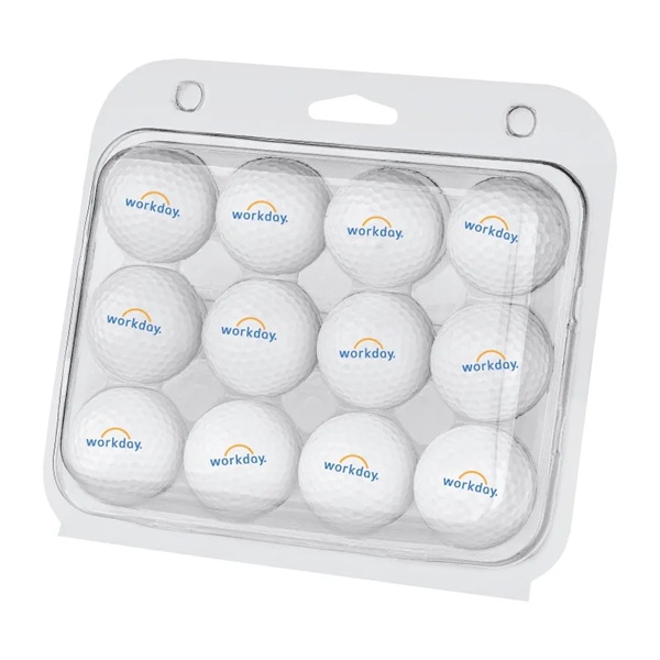 Economy 12 (one dozen) golf ball pack in a clear plastic... from ASI 57655 STOPNGO Line