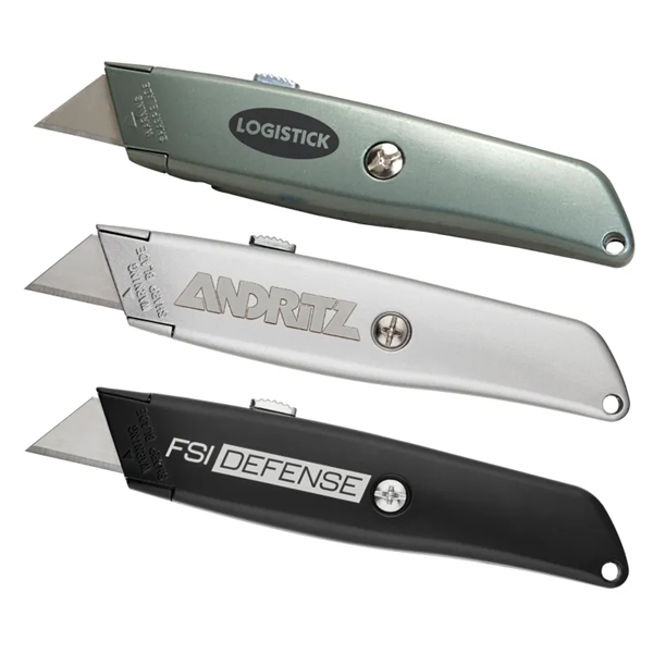 All-steel utility knife measuring 6" x 3/16" with a retractable blade.... from ASI 57655 STOPNGO Line