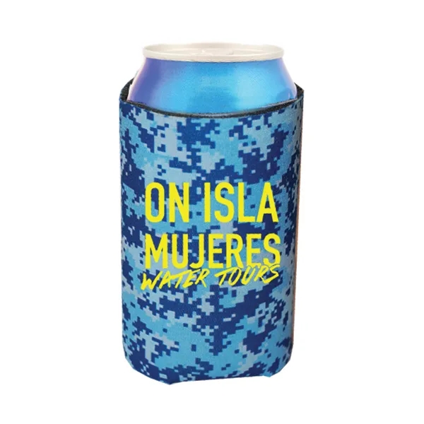 Digi Camo Screen Printed Premium Collapsible Foam 10oz Can Insulator.... from ASI 63009 J I T Manufacturing Inc / Just in Time JIT Promo