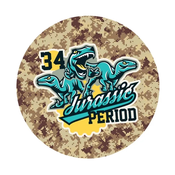 Digi Camo Full Color Dye Sublimated Premium Rubber 8" Round Shaped... from ASI 63009 J I T Manufacturing Inc / Just in Time JIT Promo