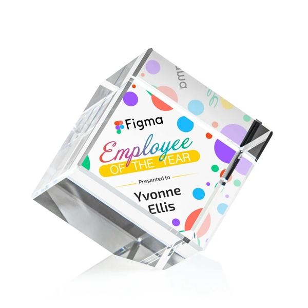 The Buriill Corner Cube VividPrint™ Award is a perfectly polished cube... from ASI 84592 St Regis Group / St Regis