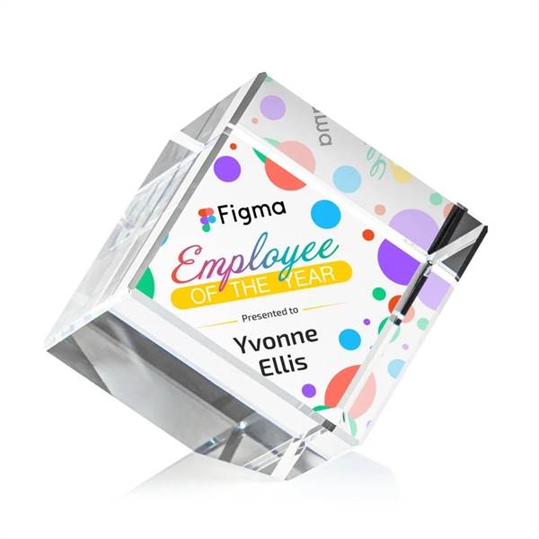 The Buriill Corner Cube VividPrint™ Award is a perfectly polished cube... from ASI 84592 St Regis Group / St Regis