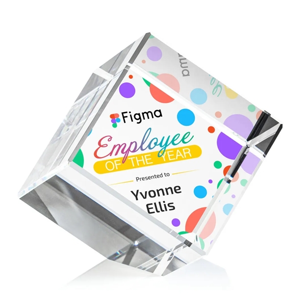 The Buriill Corner Cube VividPrint™ Award is a perfectly polished cube... from ASI 84592 St Regis Group / St Regis