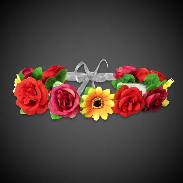 19" long flower crown and features 9 multi-color LED's with one... from ASI 42016 Brighter Promotions Inc