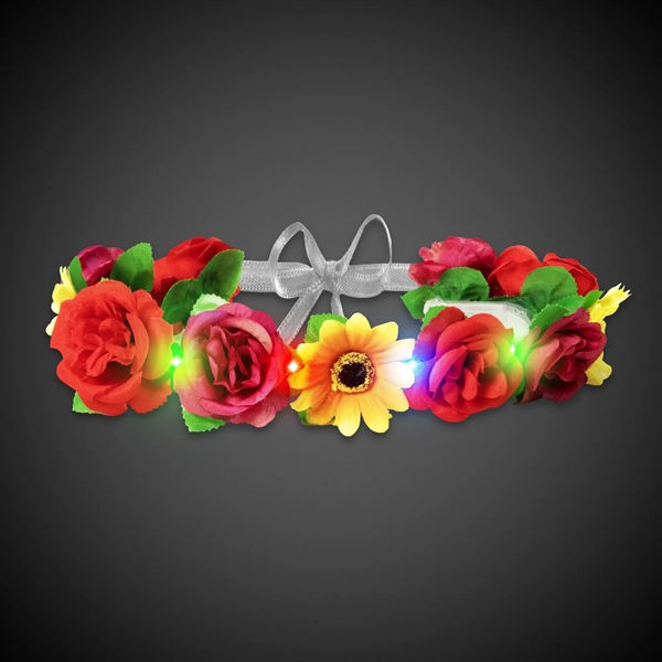19" long flower crown and features 9 multi-color LED's with one... from ASI 42016 Brighter Promotions Inc