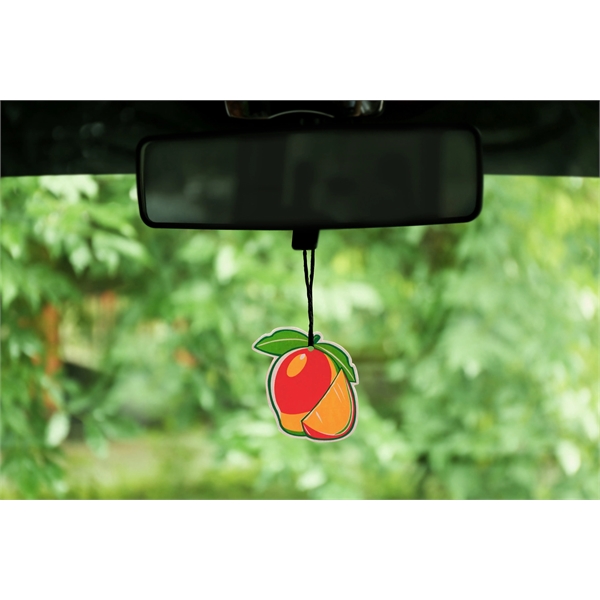 Custom shaped Air Freshener with elastic string and full color imprint... from ASI 30250 AZX Sport USA