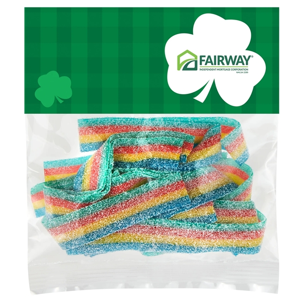 St. Patrick's Day Header Bag with Rainbow Sour Bites (2 oz).... from ASI 71685 Midnite Snax®