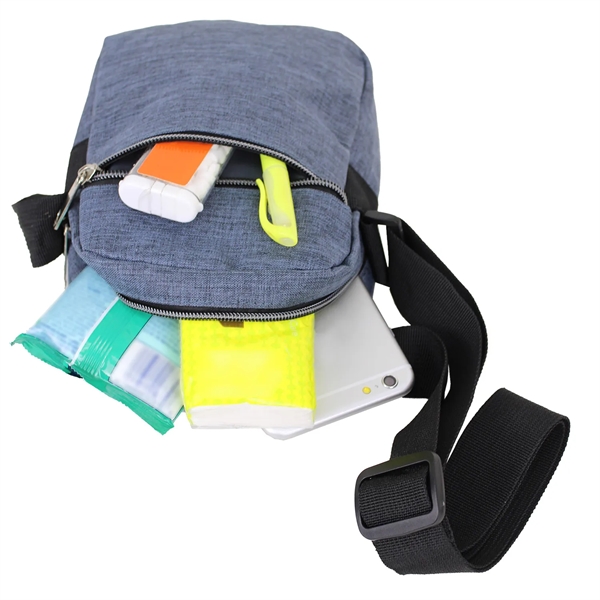 6" x 8" x 2" crossbody pouch with zipper closures and... from ASI 37980 Bagworld