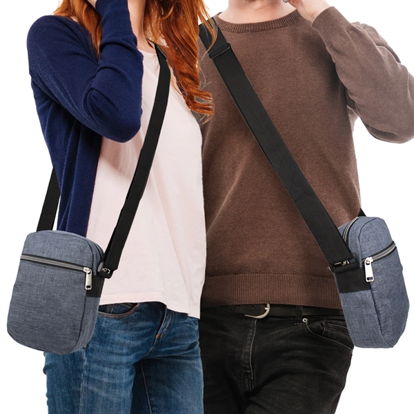 6" x 8" x 2" crossbody pouch with zipper closures and... from ASI 37980 Bagworld