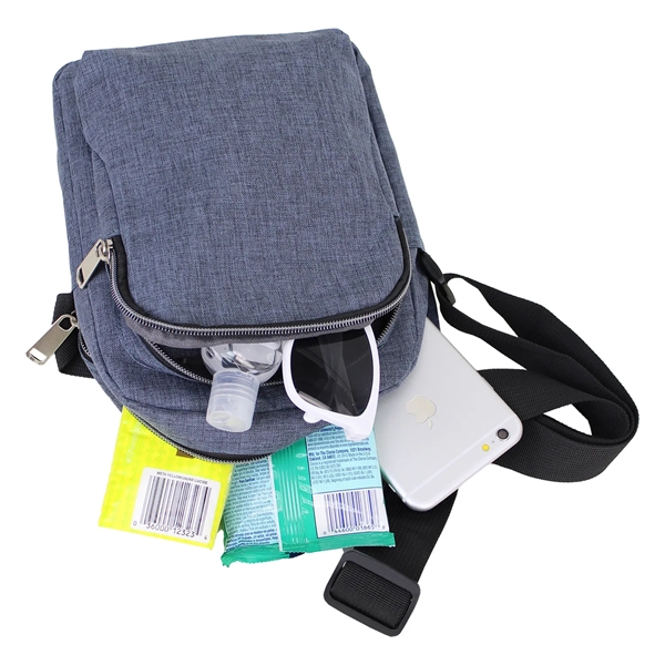 7" x 9" x 3" crossbody pouch with zipper closures and... from ASI 37980 Bagworld