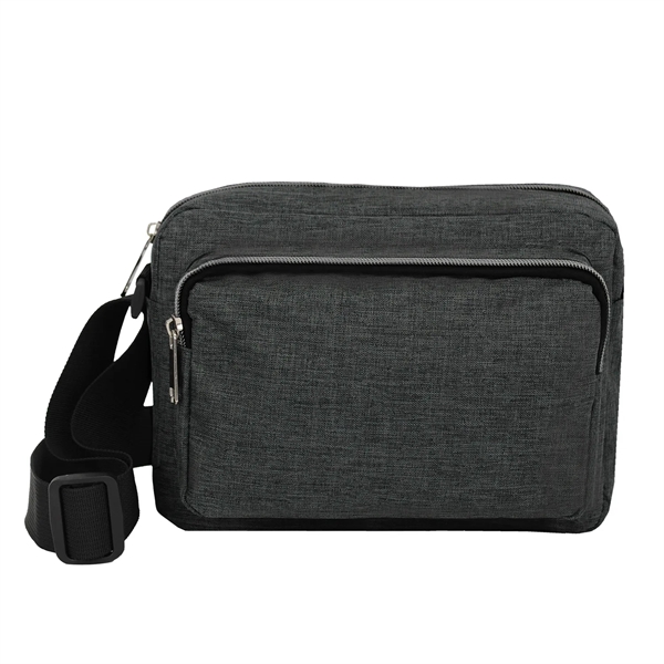 9" x 6.5" x 3.5" crossbody pouch with zipper closures and... from ASI 37980 Bagworld