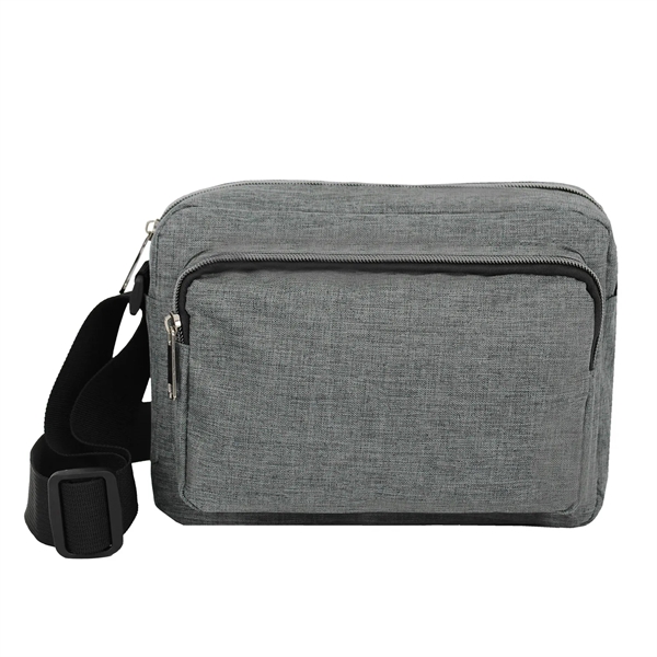 9" x 6.5" x 3.5" crossbody pouch with zipper closures and... from ASI 37980 Bagworld