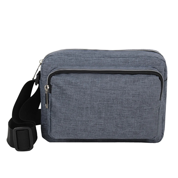 9" x 6.5" x 3.5" crossbody pouch with zipper closures and... from ASI 37980 Bagworld