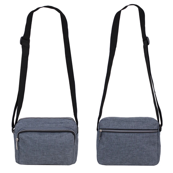 9" x 6.5" x 3.5" crossbody pouch with zipper closures and... from ASI 37980 Bagworld