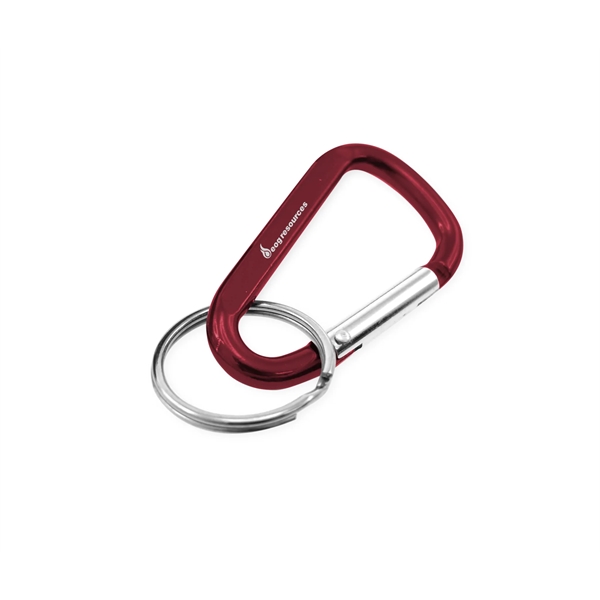 2.25" x 1.5" anodized aluminum carabiner clip and split ring. Assembled... from ASI 30250 AZX Sport USA