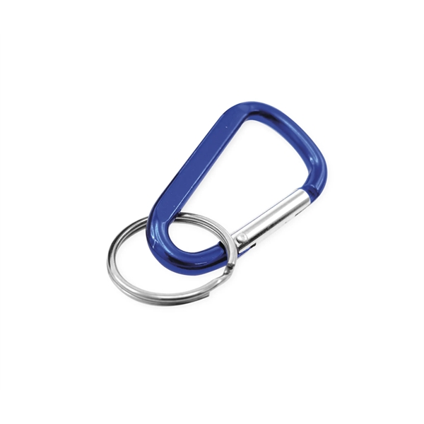 2.25" x 1.5" anodized aluminum carabiner clip and split ring. Assembled... from ASI 30250 AZX Sport USA
