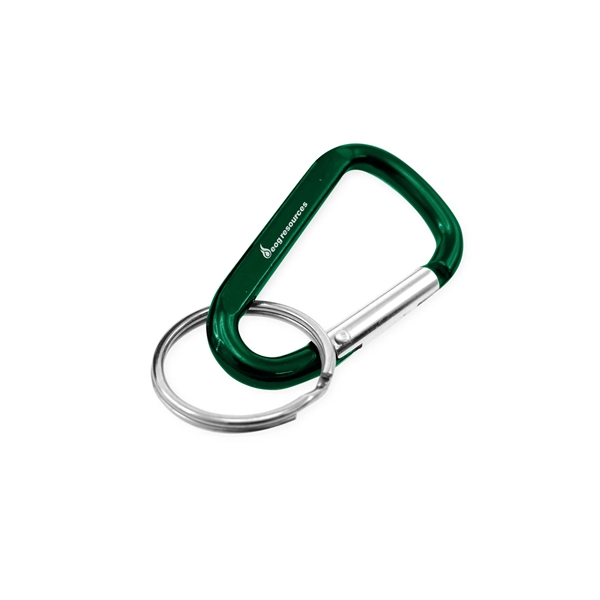 2.25" x 1.5" anodized aluminum carabiner clip and split ring. Assembled... from ASI 30250 AZX Sport USA
