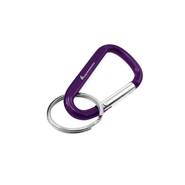 2.25" x 1.5" anodized aluminum carabiner clip and split ring. Assembled... from ASI 30250 AZX Sport USA