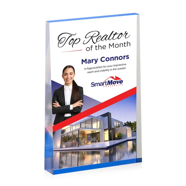 The Lansing VividPrint™ Award is a thick freestanding acrylic award that... from ASI 84592 St Regis Group / St Regis