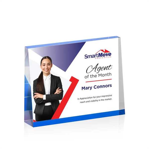 The Lansing VividPrint™ Award is a thick freestanding acrylic award that... from ASI 84592 St Regis Group / St Regis