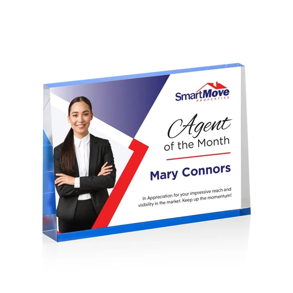 The Lansing VividPrint™ Award is a thick freestanding acrylic award that... from ASI 84592 St Regis Group / St Regis