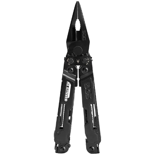 SOG Multitool equipped with patented gear-driven Compound Leverage mechanism with incredible... from ASI 46170 Compass Industries Inc