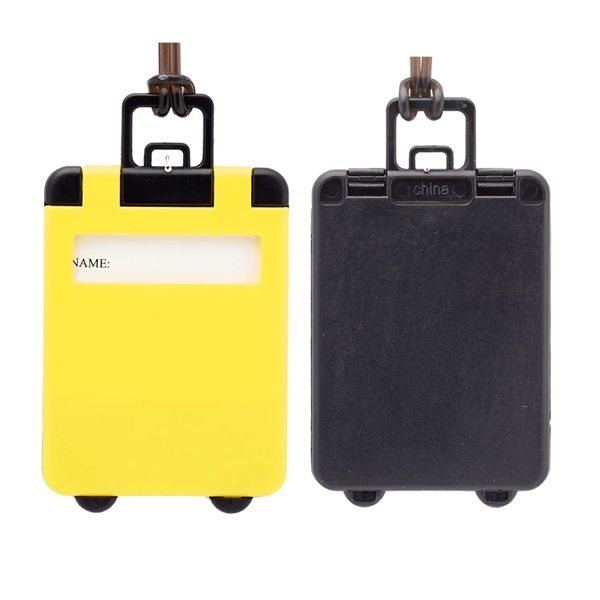 Suitcase shaped luggage tag plus 1 color silkscreen imprint on 1... from ASI 37218 Athena Promo (tm)