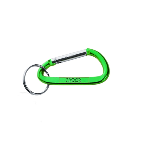 Metal latch carabiner keychain plus laser engraving on 1 location.... from ASI 37218 Athena Promo (tm)