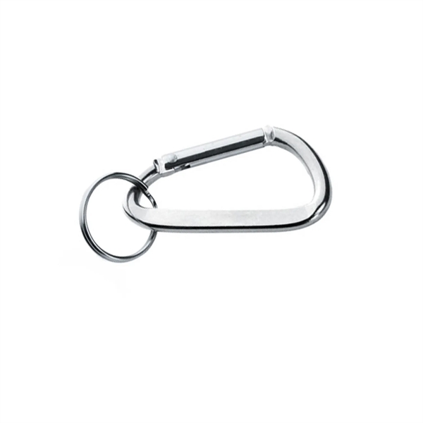 Metal latch carabiner keychain plus laser engraving on 1 location.... from ASI 37218 Athena Promo (tm)