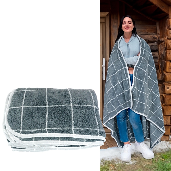 Plaid Recycled Sherpa Blanket... from ASI 30208 A P Specialties / AP Specialties