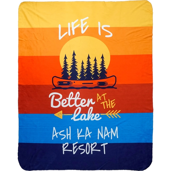 Gift Wrapped Full Color Velvety Recycled Plush Blanket... from ASI 30208 A P Specialties / AP Specialties