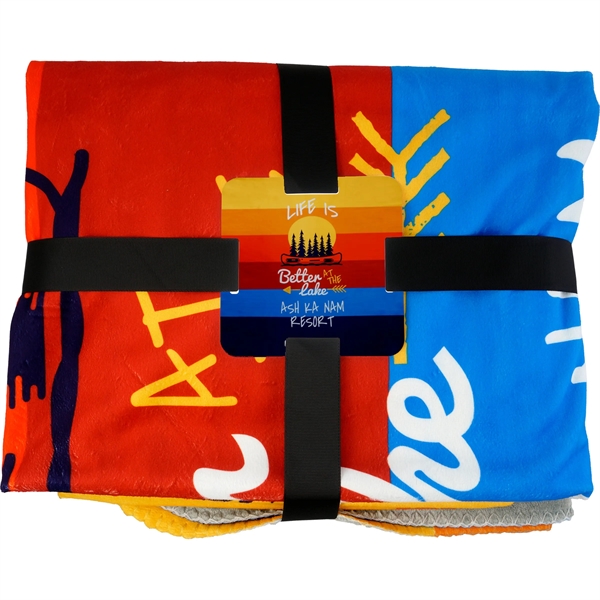 Gift Wrapped Full Color Velvety Recycled Plush Blanket... from ASI 30208 A P Specialties / AP Specialties