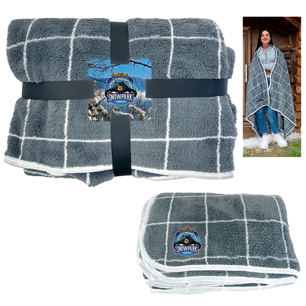 Gift Wrapped Plaid Recycled Blanket... from ASI 30208 A P Specialties / AP Specialties