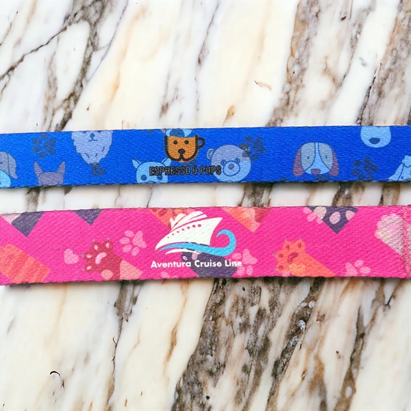 Dye-sub pet leash made of soft and non-irritating material.... from ASI 44020 Bandanna Promotions By CARO-LINE / Swag-Wag Pets