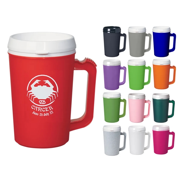 22 Oz. Thermo Insulated Mug. Matte Finish.  Double Wall Construction... from ASI 61125 Hit Promotional Products / Hit®