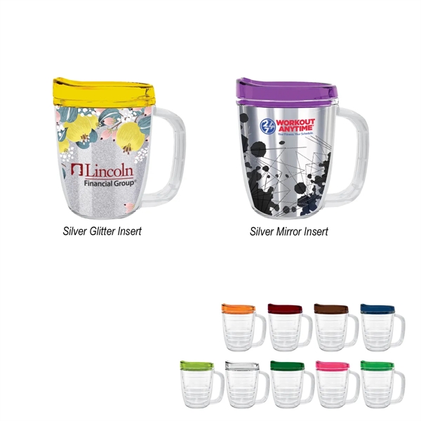 USA-made 12 oz. travel mug with snap-on, spill-resistant thumb-slide lid... from ASI 61125 Hit Promotional Products / Hit®