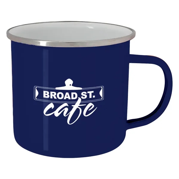 16 oz. mug made of enamel in multiple colors;... from ASI 61125 Hit Promotional Products / Hit®