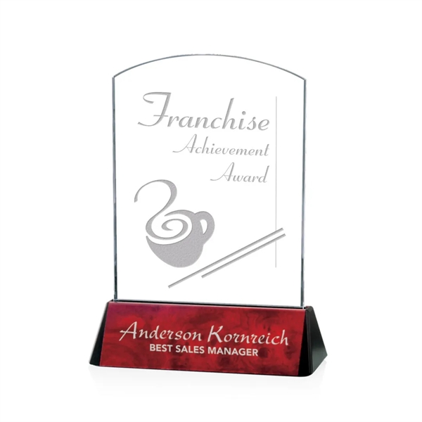 Arch award on a burlwood rosewood base.... from ASI 84592 St Regis Group / St Regis