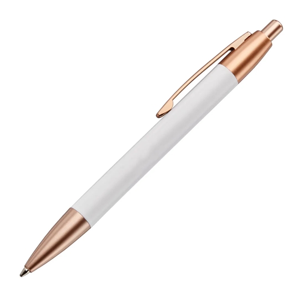 Metal ballpoint pen with rose gold trim.... from ASI 84592 St Regis Group