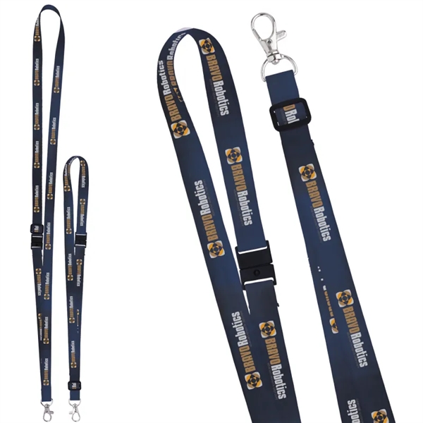 5/8" Adjustable Polyester 4 Color Lanyard... from ASI 40480 Koozie Group