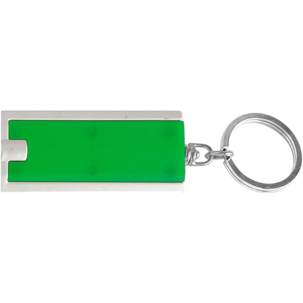 Rectangular LED light keychain plus 1 color silkscreen imprint on 1... from ASI 37218 Athena Promo (tm)