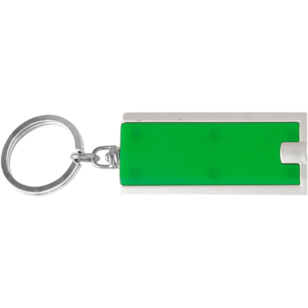 Rectangular LED light keychain plus 1 color silkscreen imprint on 1... from ASI 37218 Athena Promo (tm)