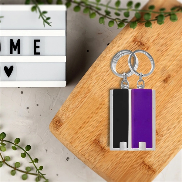 Rectangular LED light keychain plus 1 color silkscreen imprint on 1... from ASI 37218 Athena Promo (tm)