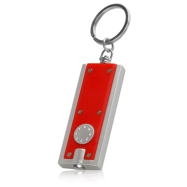 Rectangular LED light keychain plus 1 color silkscreen imprint on 1... from ASI 37218 Athena Promo (tm)