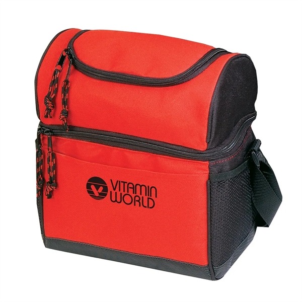 Double cooler lunch bag with leatherette bottom.... from ASI 31517 Admart Products / Admart Line