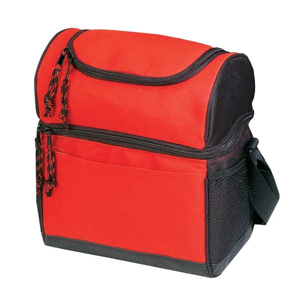 Double cooler lunch bag with leatherette bottom.... from ASI 31517 Admart Products / Admart Line