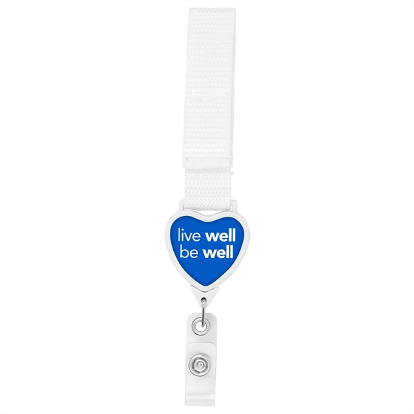 Heart retractable badge reel made to be worn on a belt... from ASI 49470 DEVARA