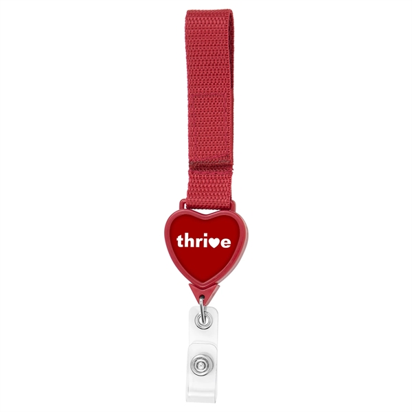 Heart retractable badge reel made to be worn on a belt... from ASI 49470 DEVARA