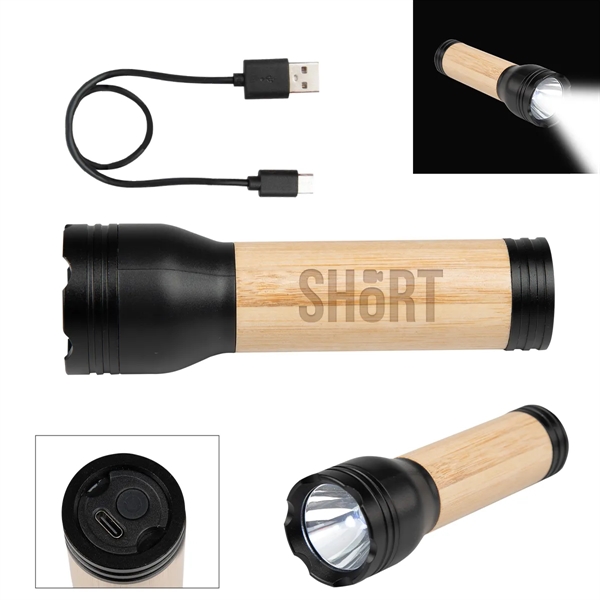 LED flashlight with three light settings, rechargeable design and a type-C... from ASI 61125 Hit Promotional Products / Hit®